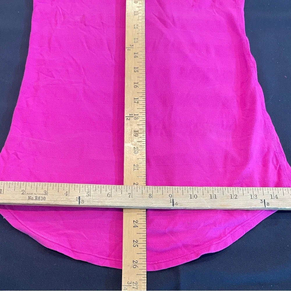 Lululemon Paris Pink Racerback Striped Rib. W1940S Size 4 - Picture 8 of 15